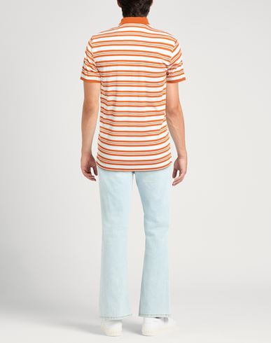 Jeans Man Polo shirt Orange Size L Cotton