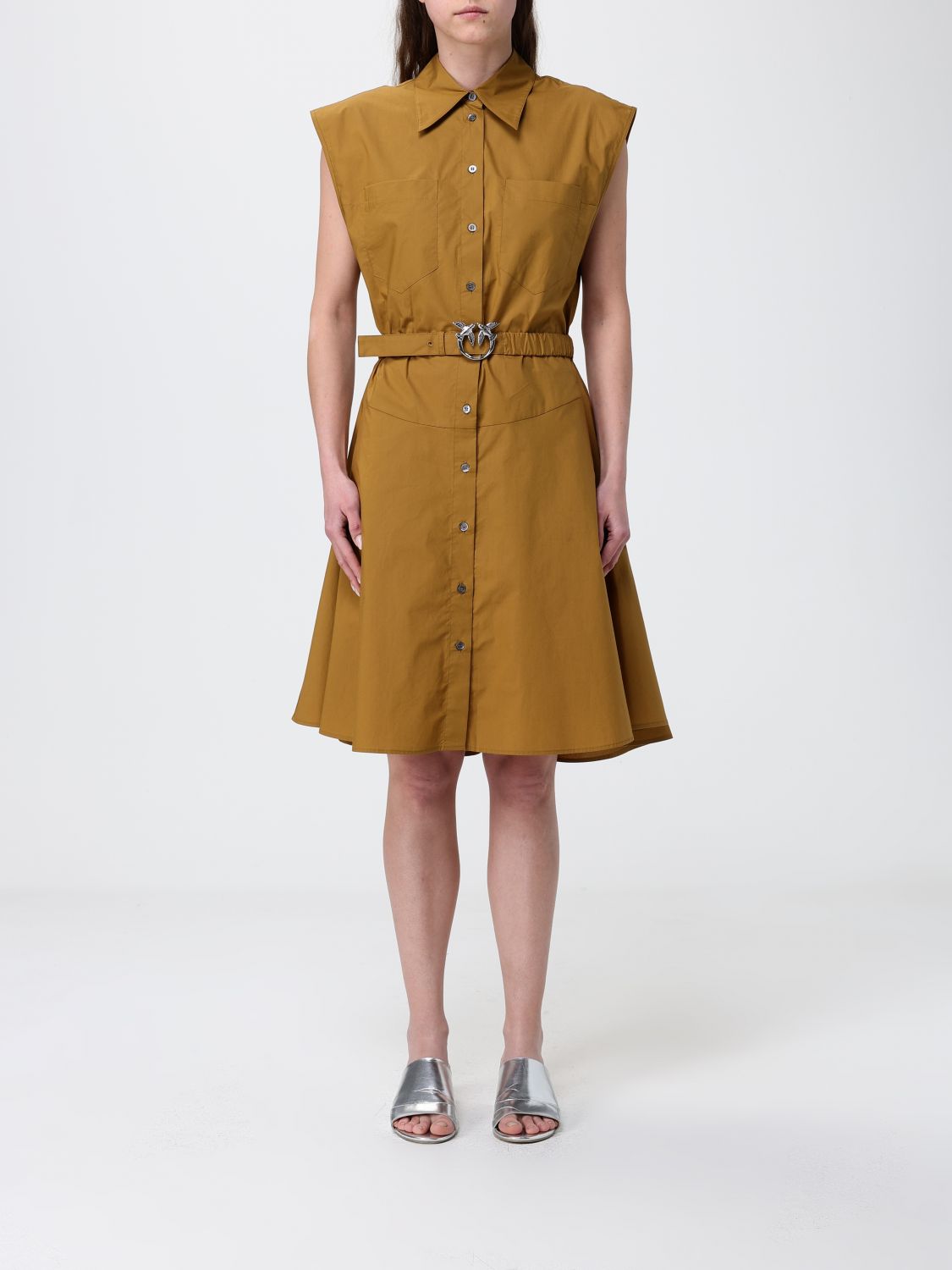 Dress Woman color Tobacco