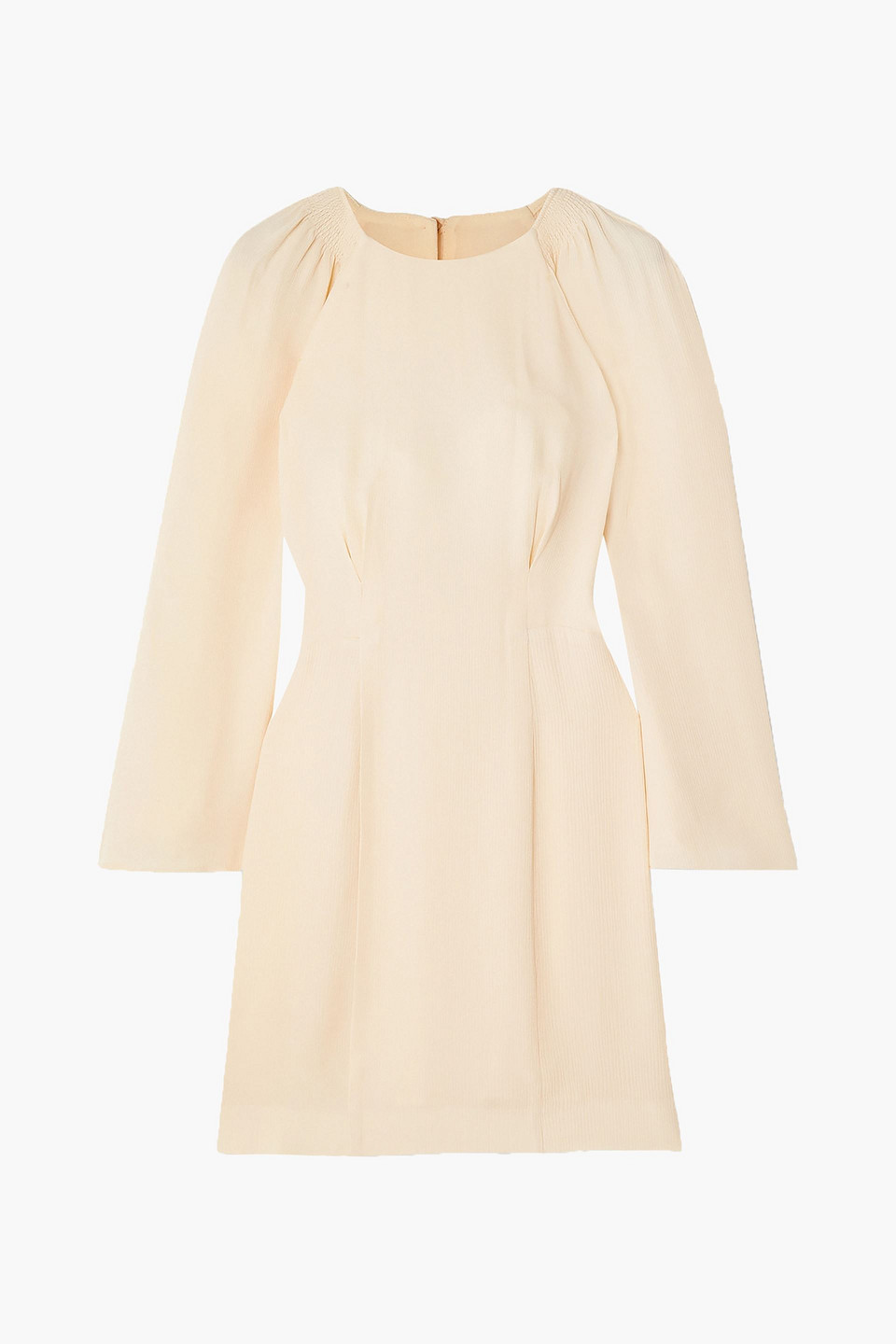 Marlen crinkled silk-georgette mini dress - Neutral - FR 42