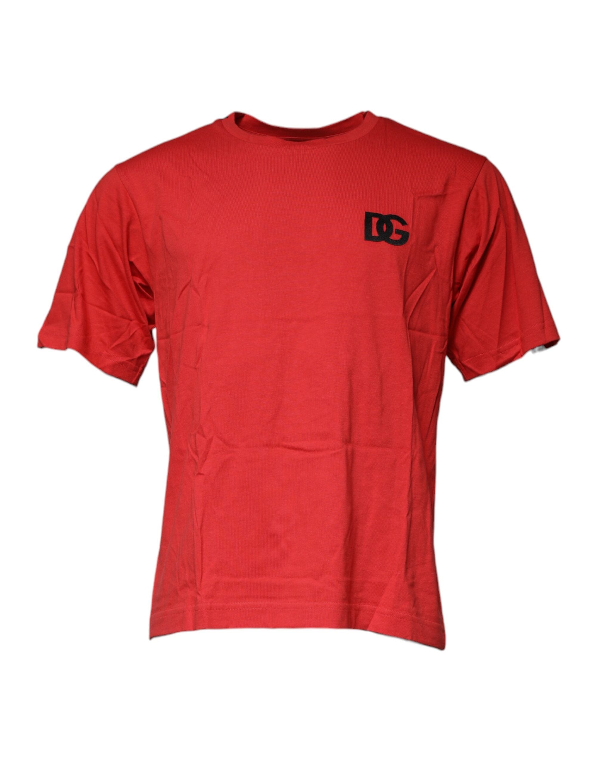 DG Logo Cotton T-Shirt — Red