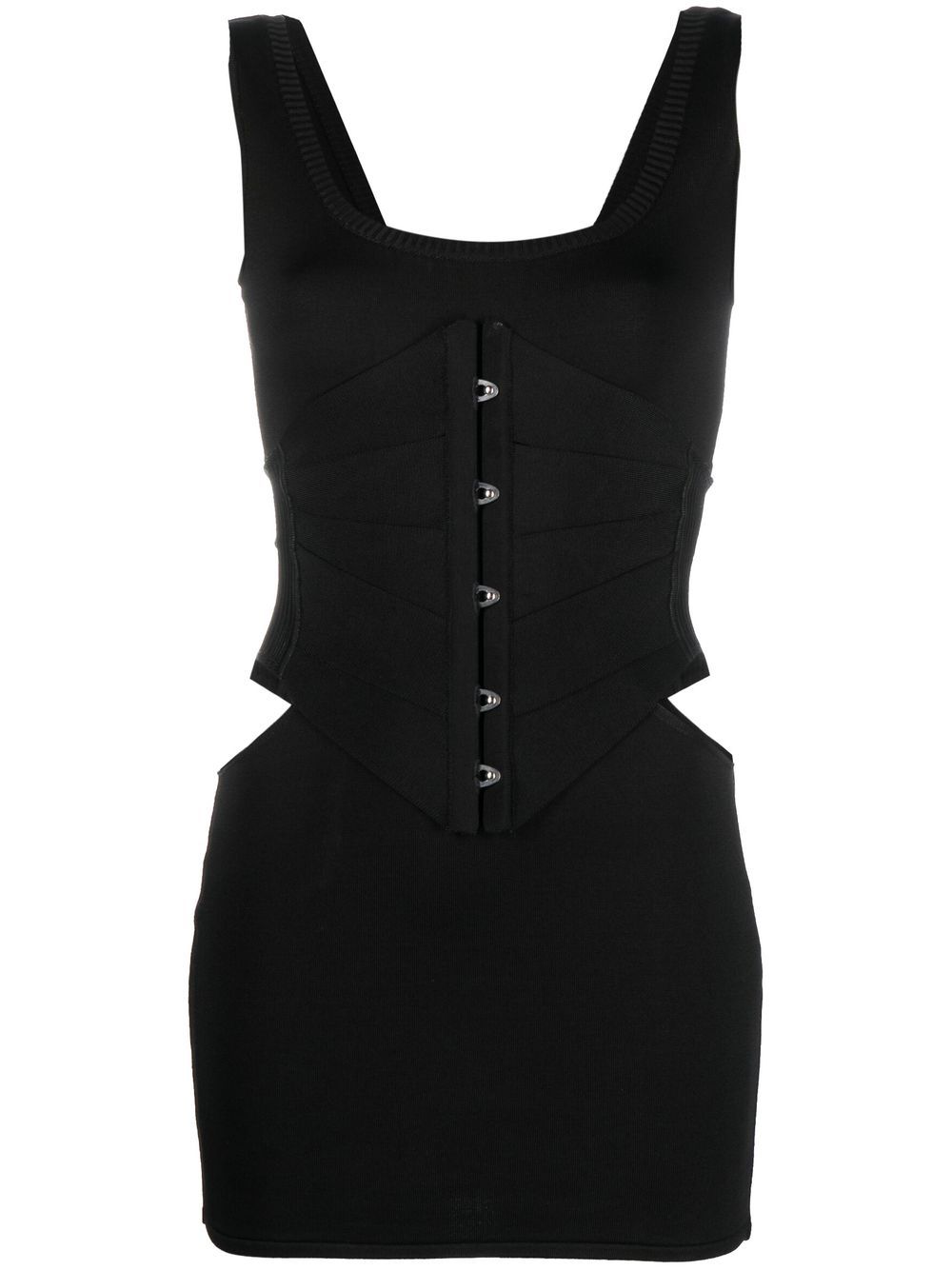 Cut-out corset mini dress - Black