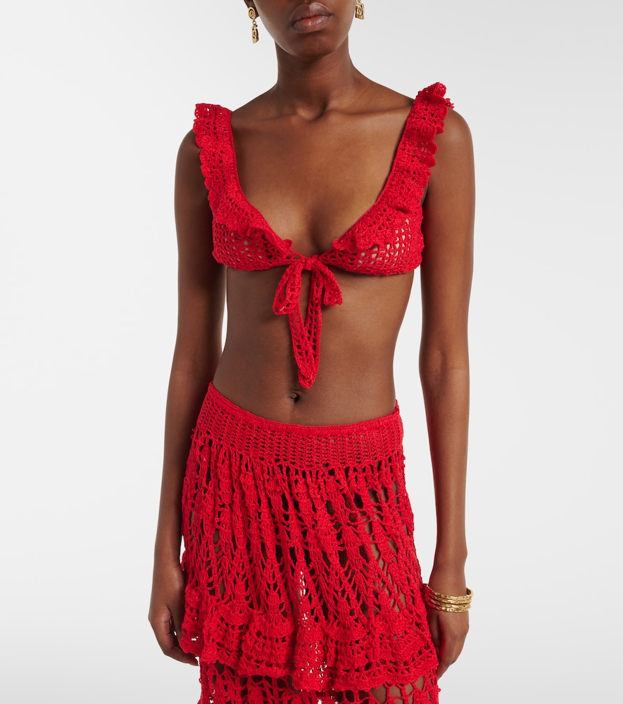 Crochet cotton bra top