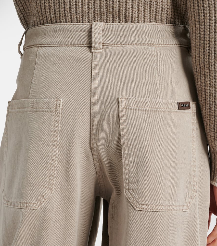 Mid-rise wide-leg jeans