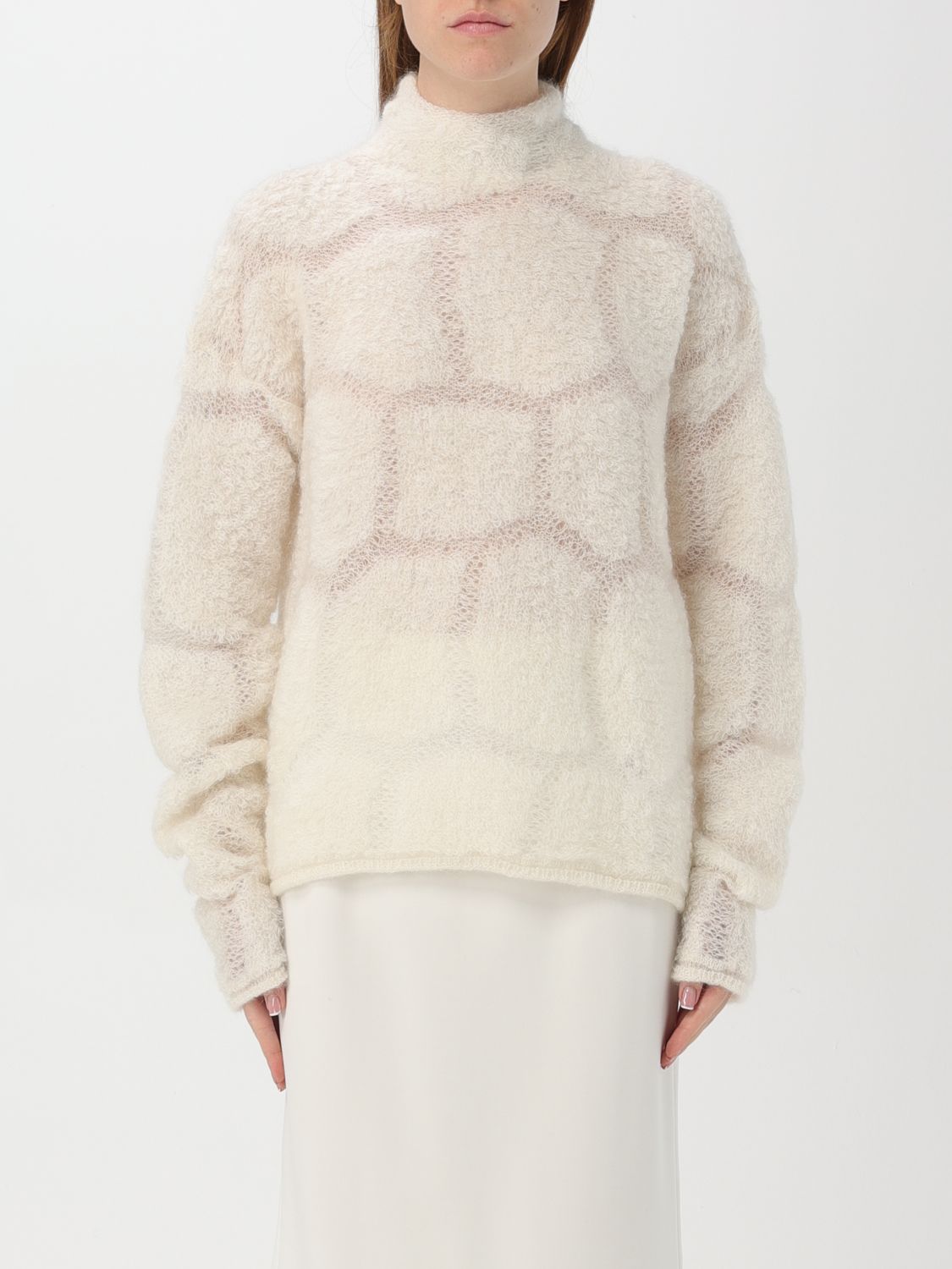 Chunky-knit jumper - White