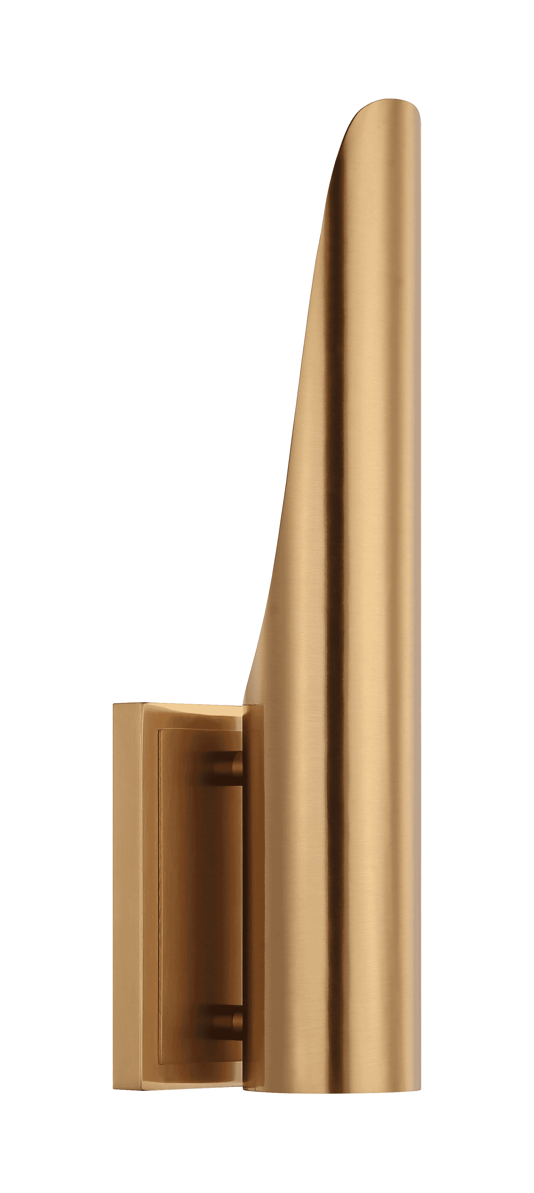 Aged Gold Brass One Light Wall Sconce from the Stylus Collection