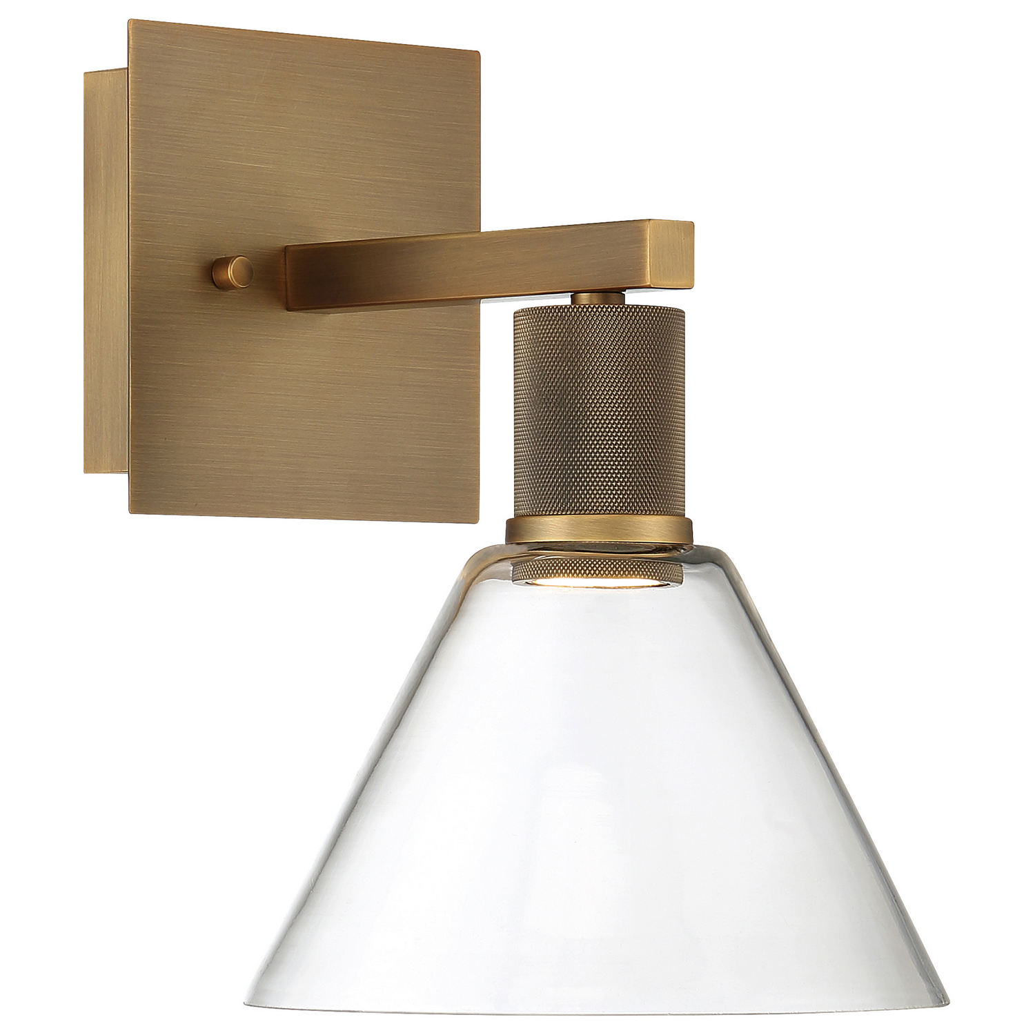 Antique Brushed Brass LED Wall Sconce from the Port Nine Martini Collection