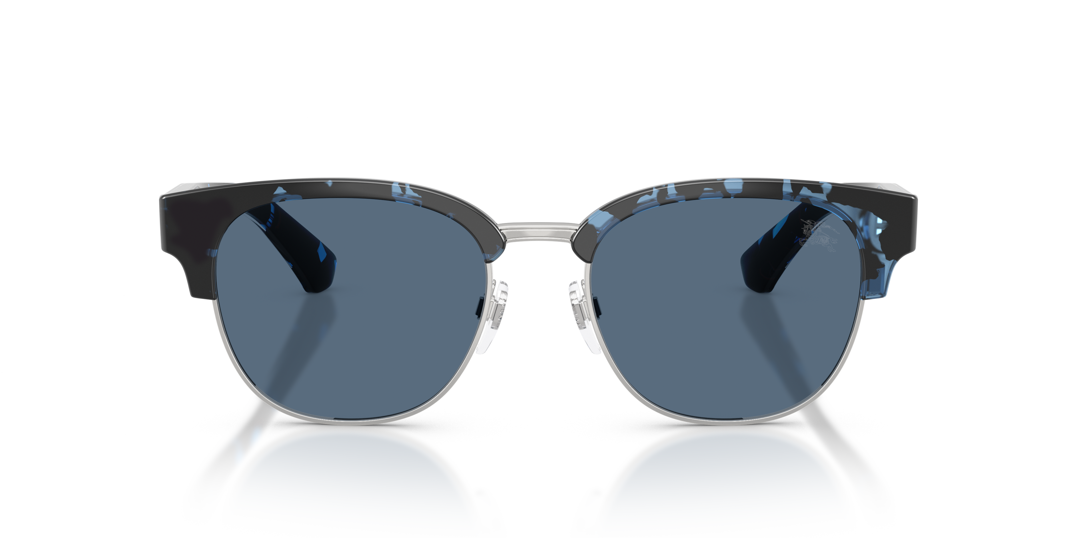 Burberry Man Burberry BE4485 422480 Sunglasses Injected Blue Blue Round Norma