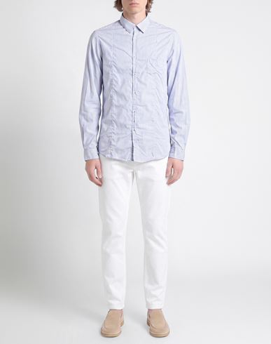 Man Shirt Sky blue Size 17 Cotton