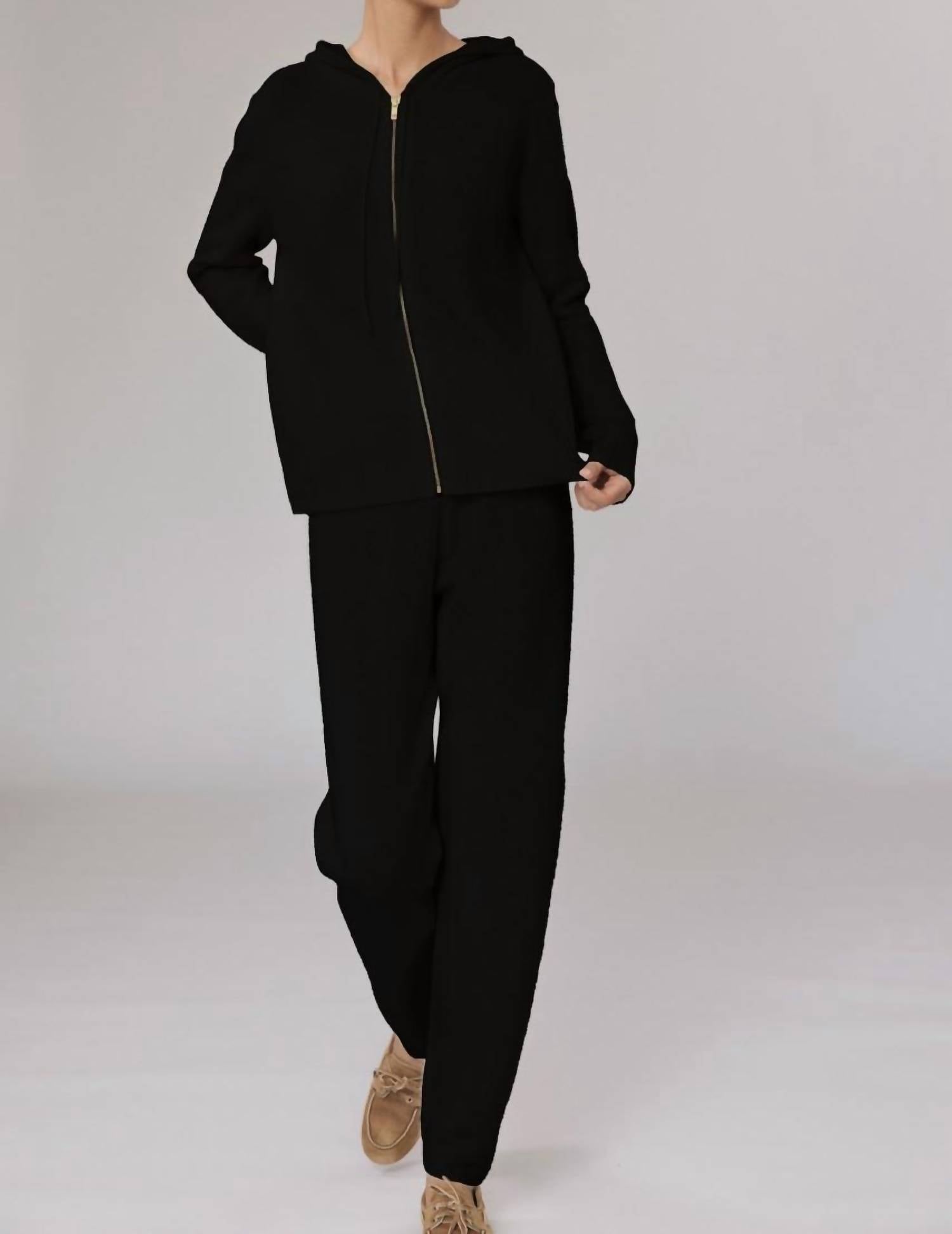 Pheasant Straight Leg Pants In Black