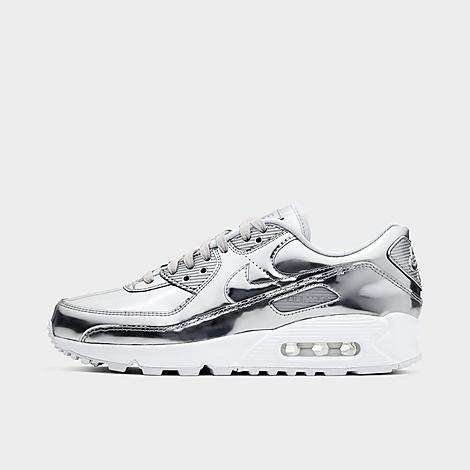 Women's Air Max 90 SP Casual Shoes in Chrome/Pure Platinum/White