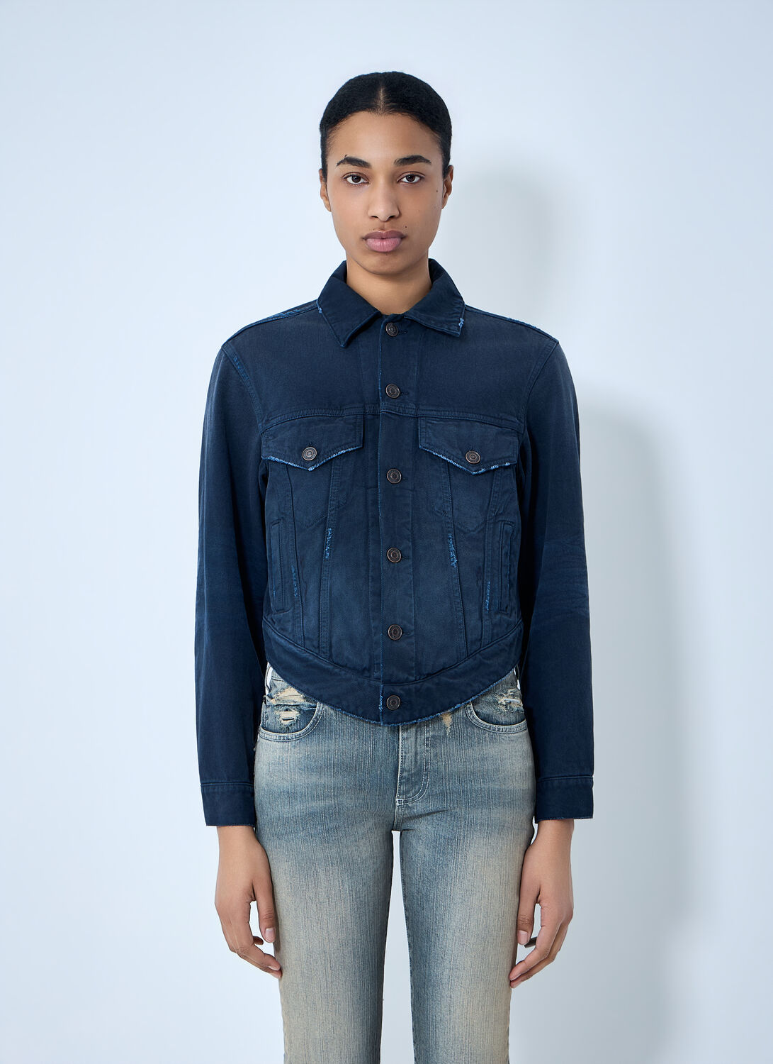Curved Waistband Jacket