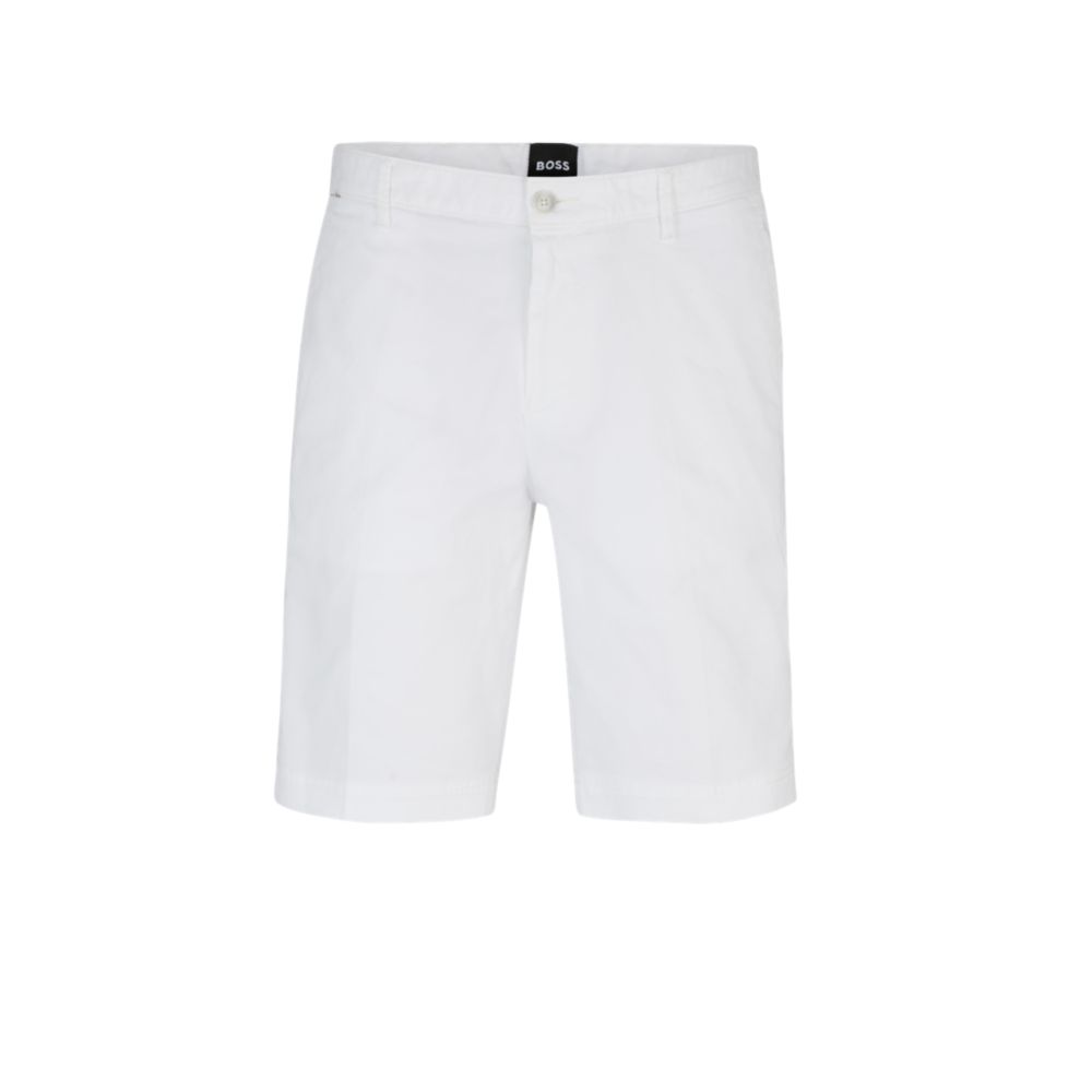 Slim-fit shorts in stretch-cotton twill