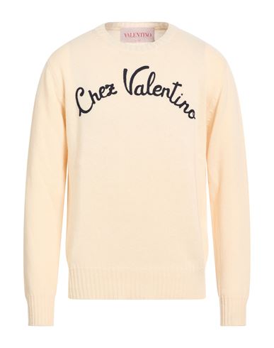 Man Sweater Ivory Size XL Virgin Wool, Acrylic, Polyester