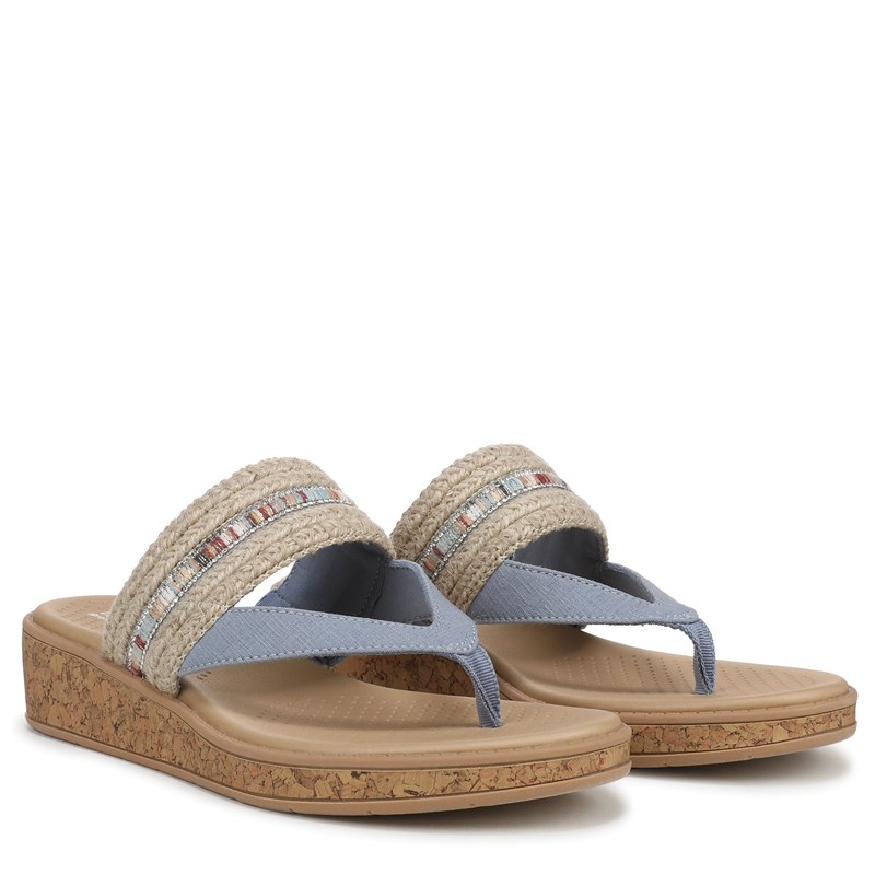 Birdie Wedge Sandals (Blue/Natural)