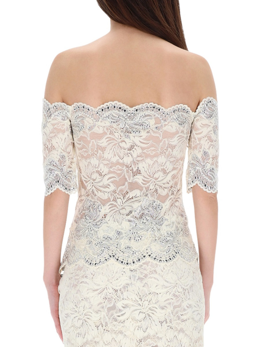 White Lace Off Shoulder Top