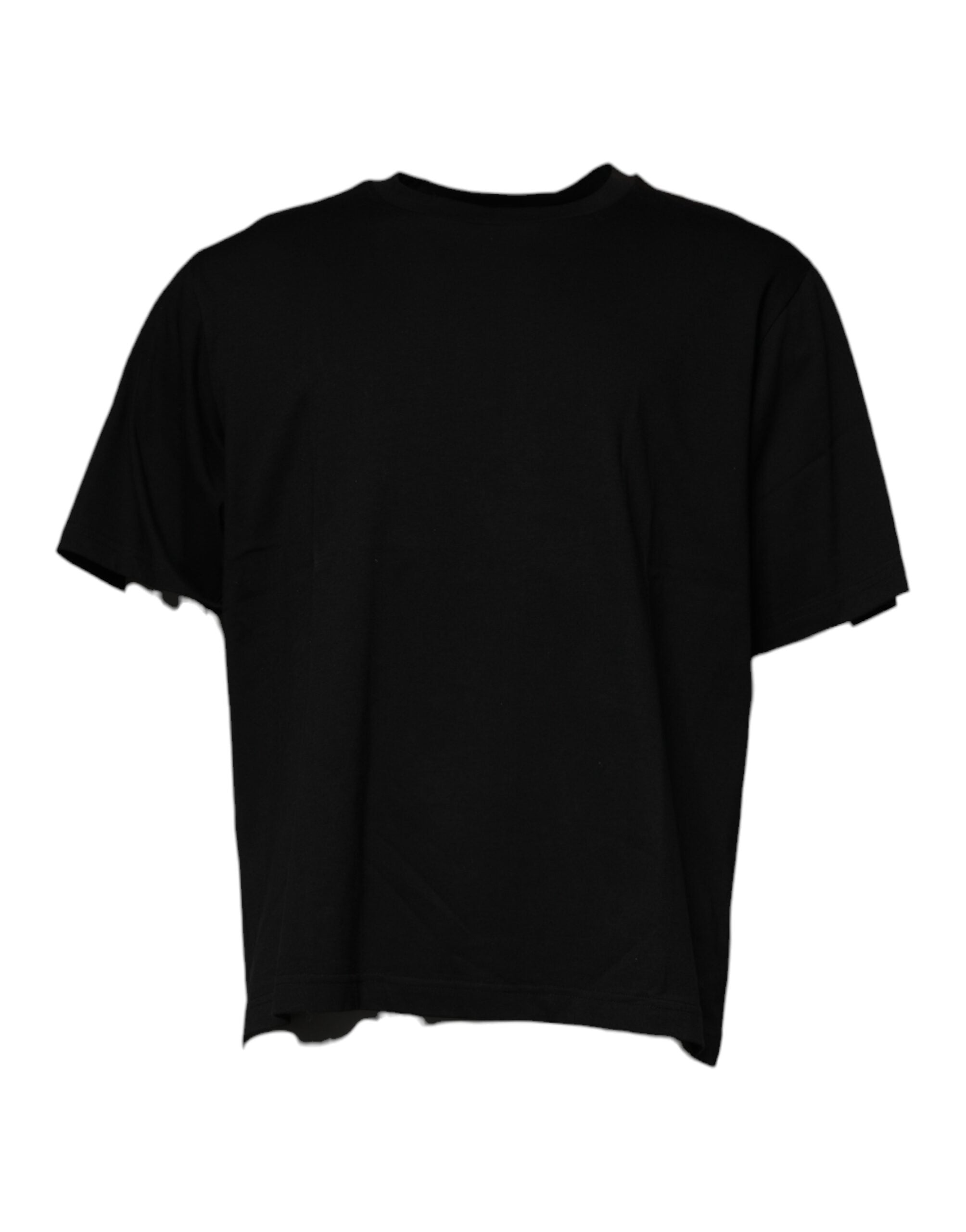 Crew Neck Cotton T-Shirt — Black