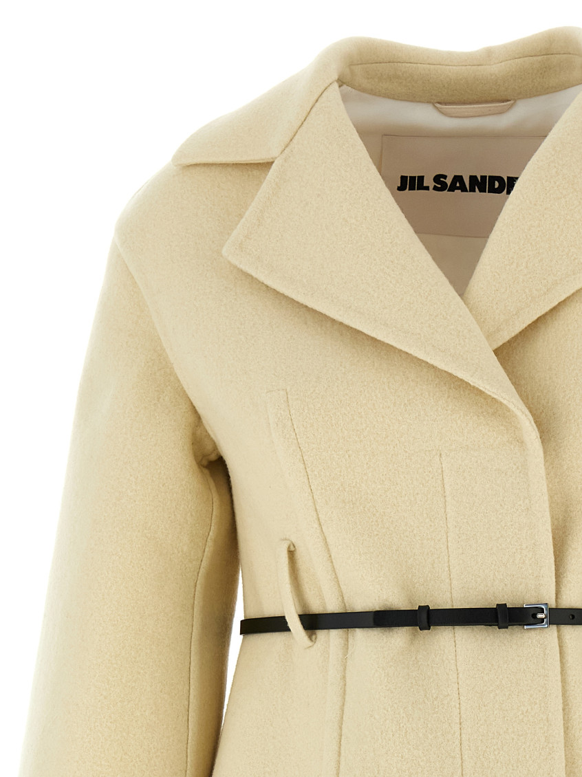 Belted wool coat