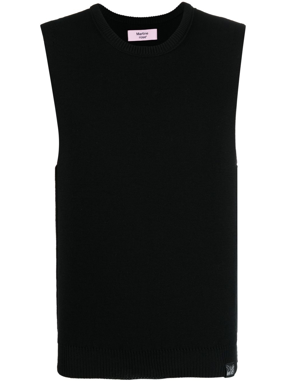 Crew-neck knitted vest - Pink