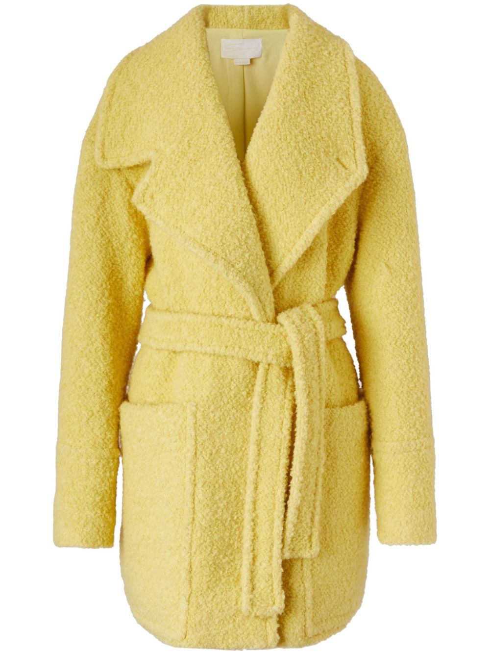 Faux-shearling peacoat - Yellow