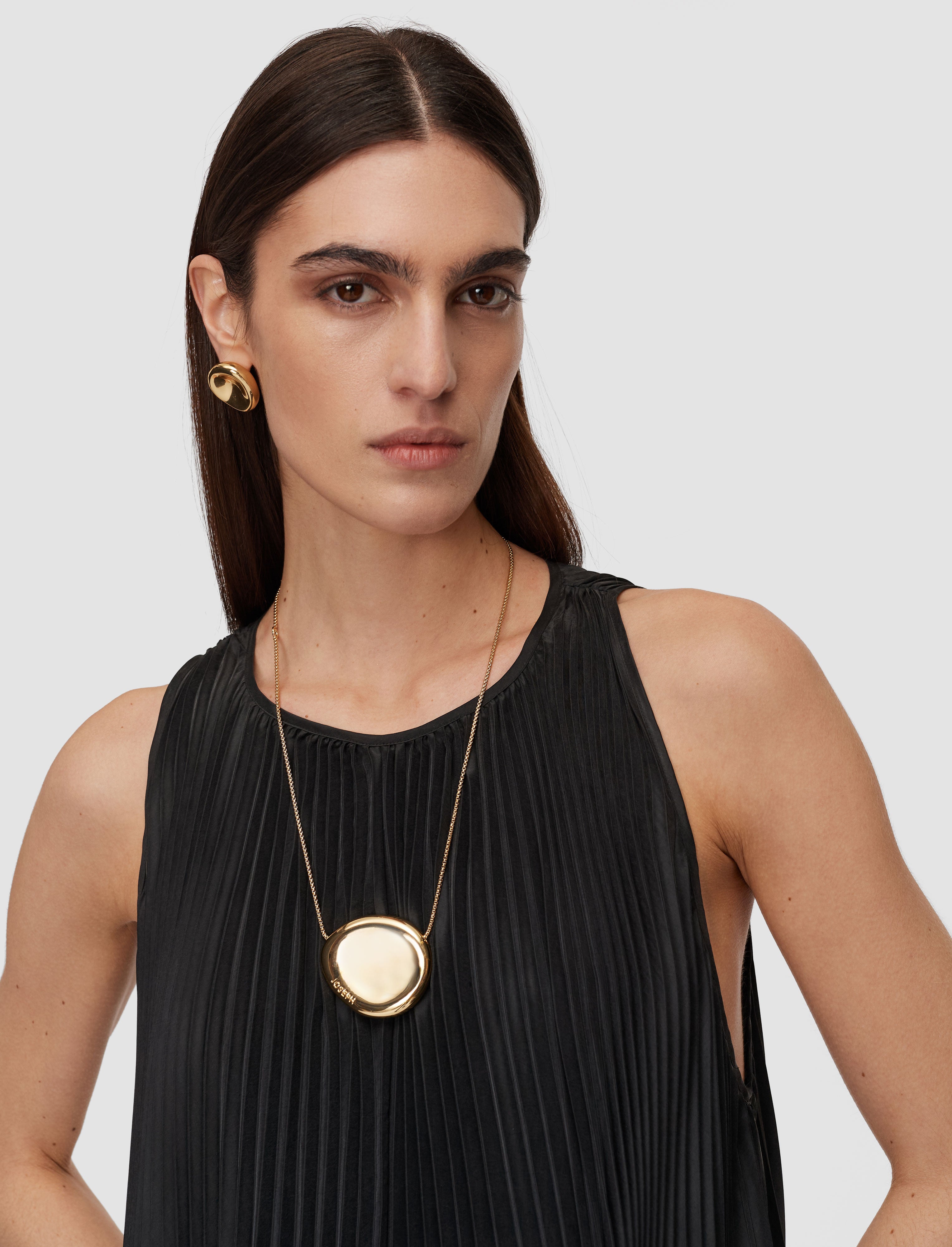 Chenes Silk Blend Pleated Dress - Regular / 32