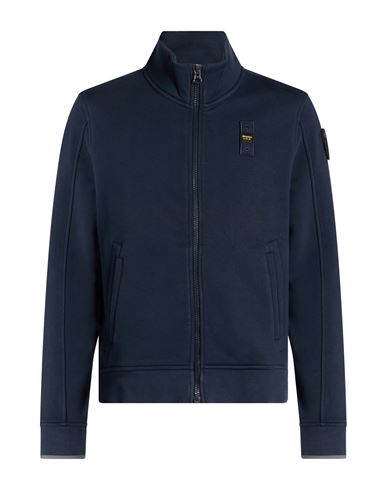 Man Sweatshirt Midnight blue Size L Cotton, Polyester