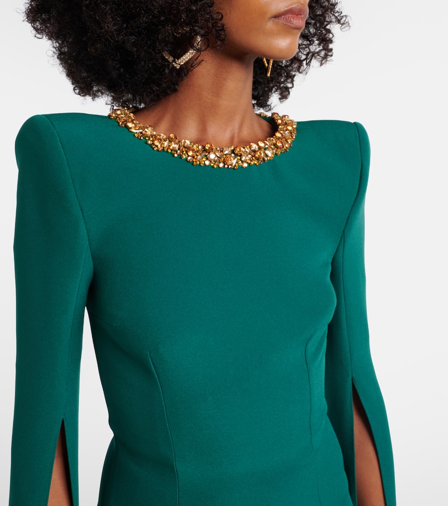 Embellished crêpe gown