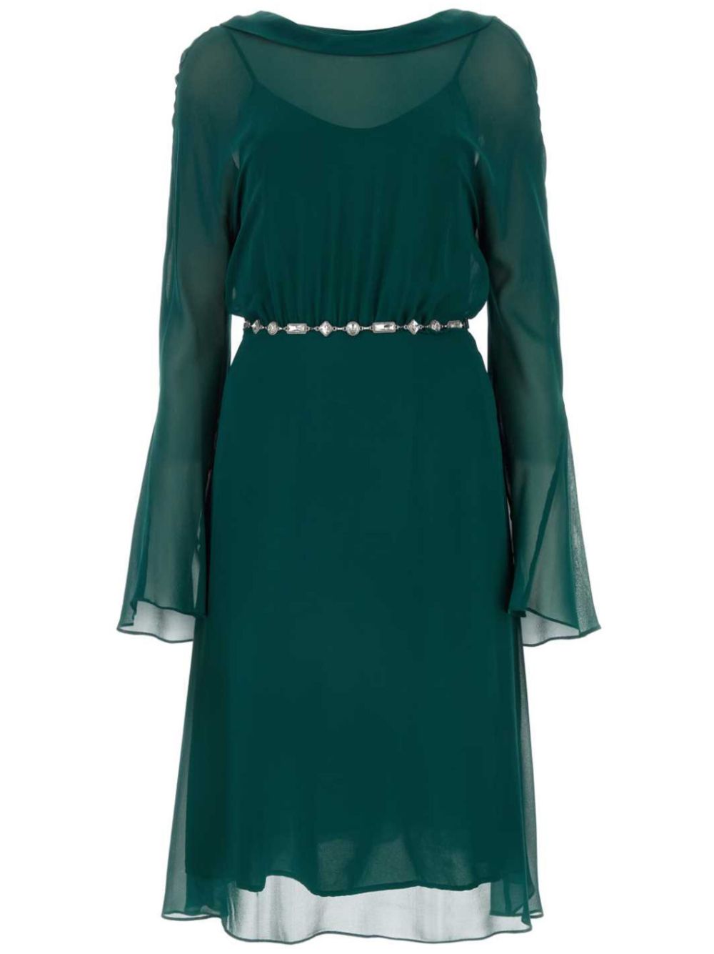 Silk mini dress - Green