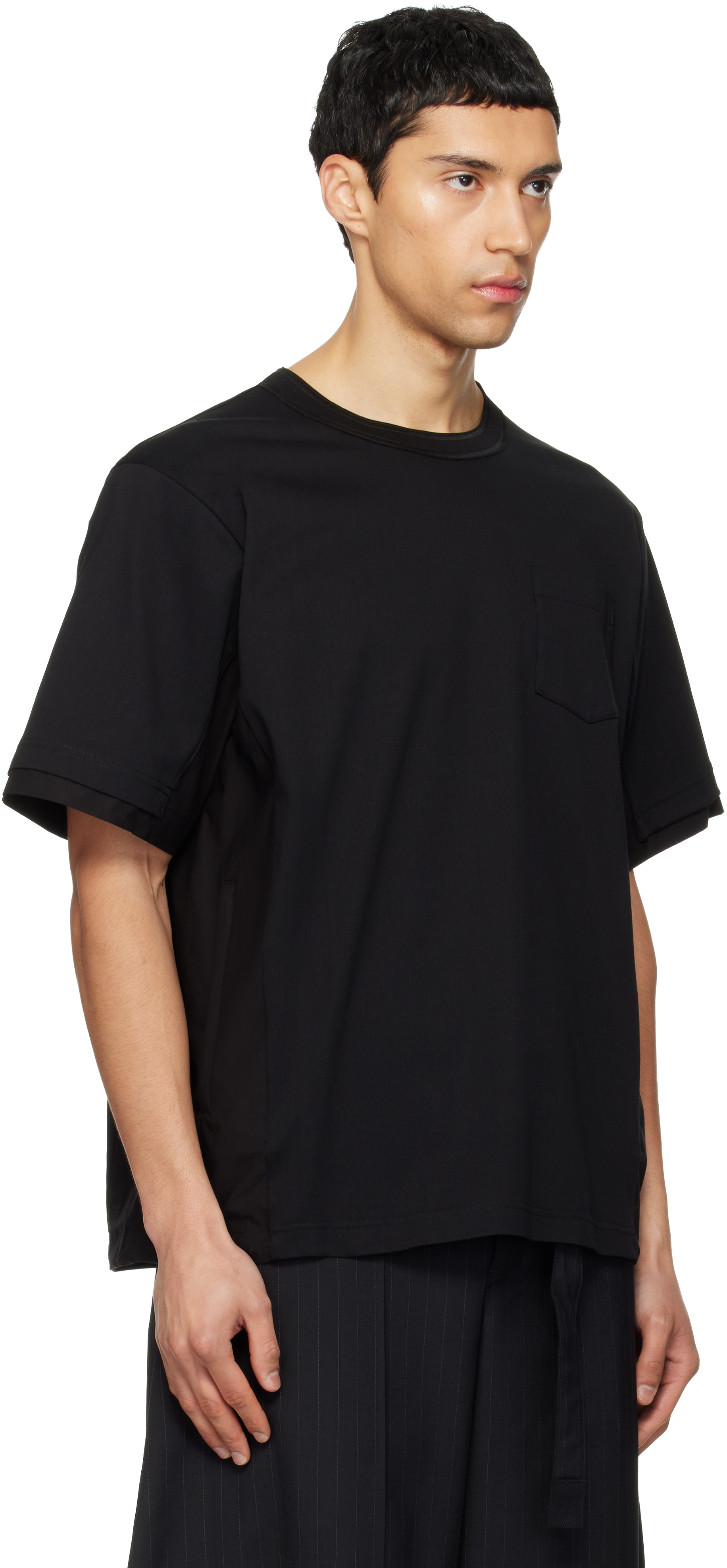 Black Cotton Typewriter & Cotton Jersey T-shirt