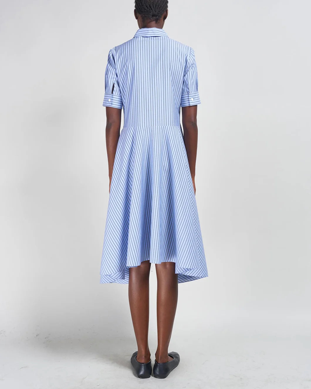 Polo Dress with Flared Hem