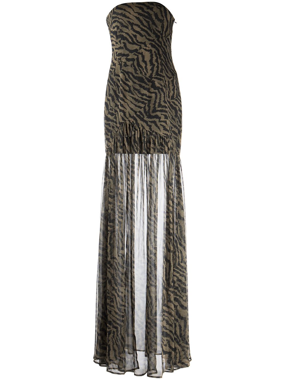 Nicole tiger-print dress - Green