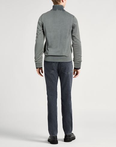 Man Cardigan Grey Size 38 Cotton