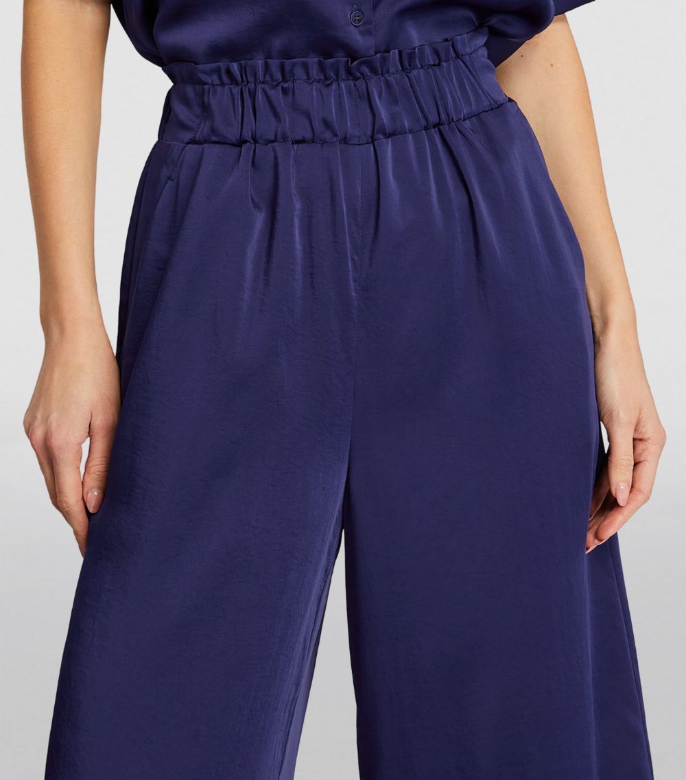 Satin Wide-Leg Trousers
