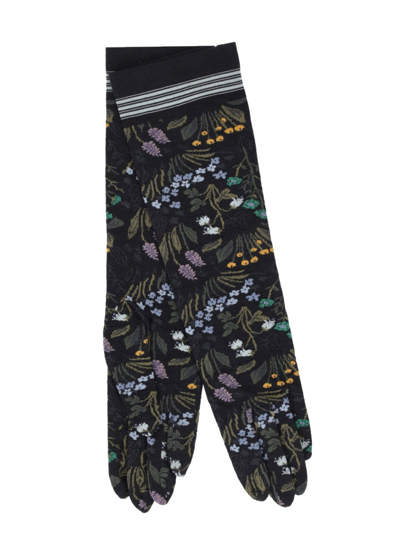 Black Embroidered Gloves