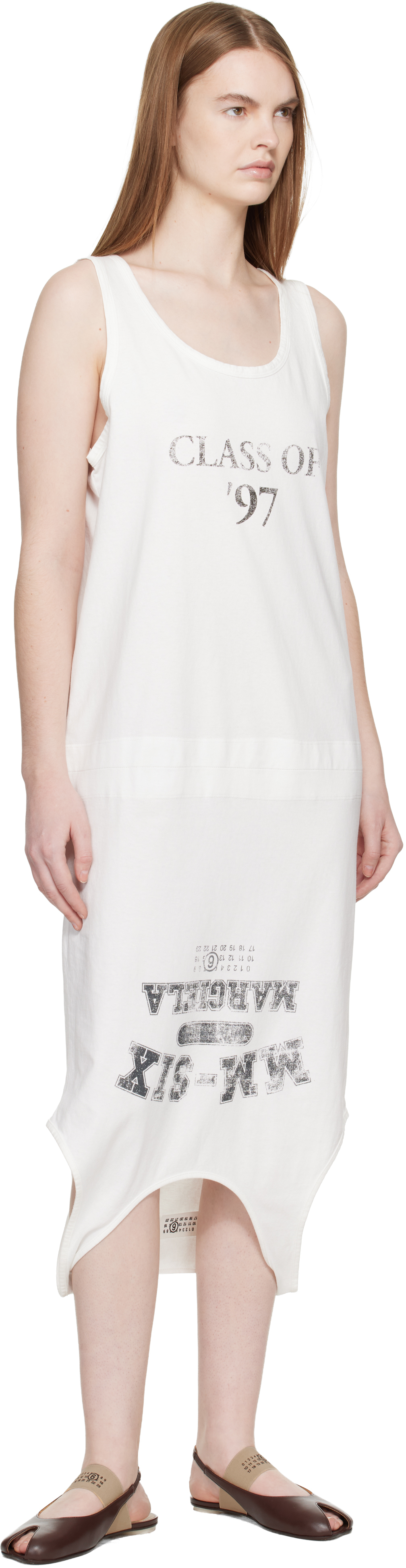 White Multi Wear Cotton Jersey Midi Dress