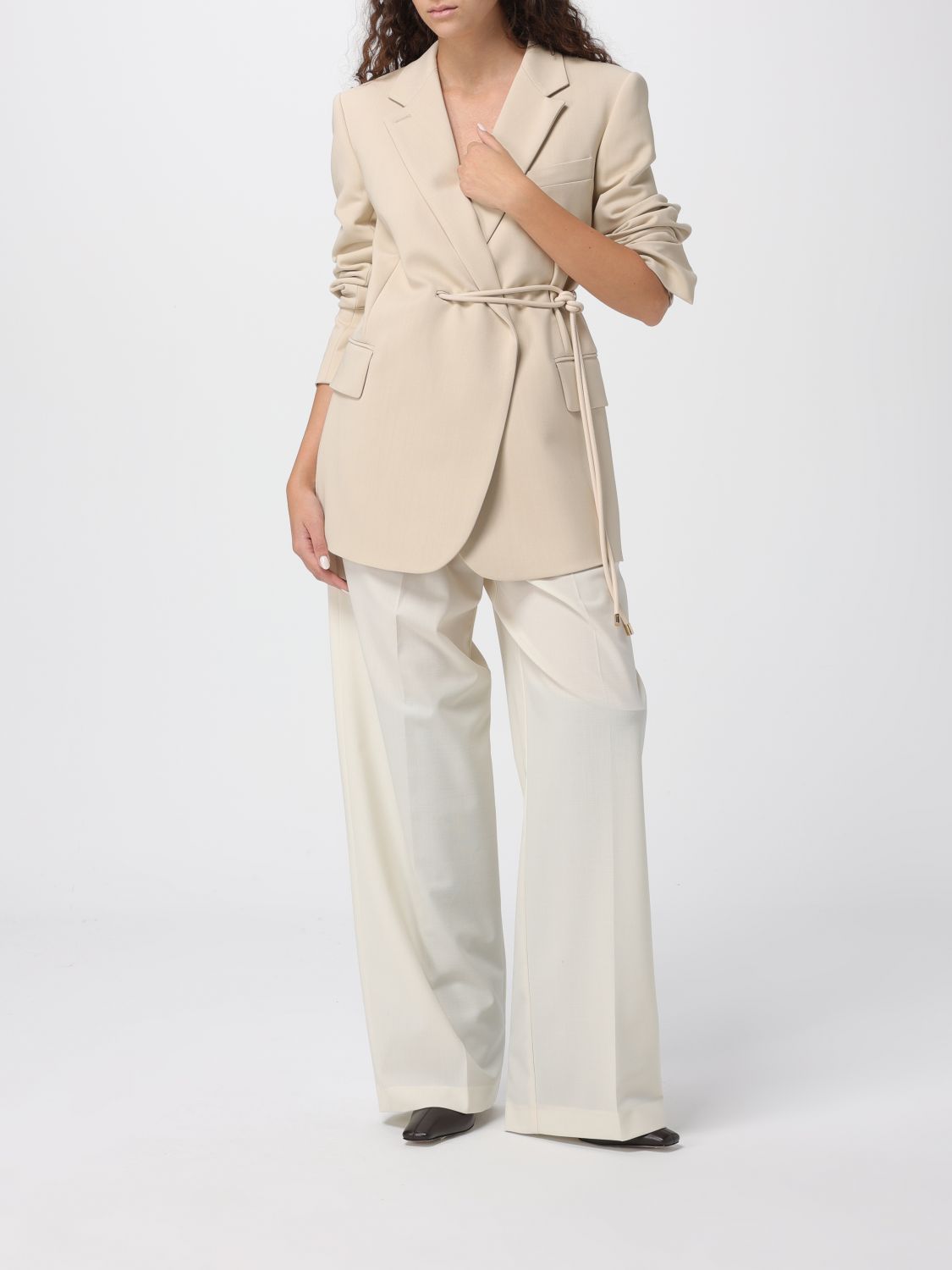 Self-tie wrap blazer - Black