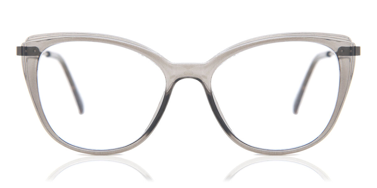 Cat Eye Full Rim Plastic Women's Prescription Eyeglasses Online Grey Size 51 - Free Lenses - Blue Light Block Available - SmartBuy Collection