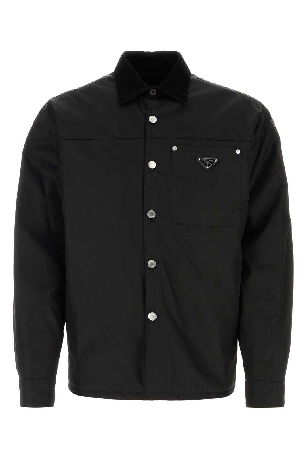 Padded Buttoned Long-Sleeved Shirt