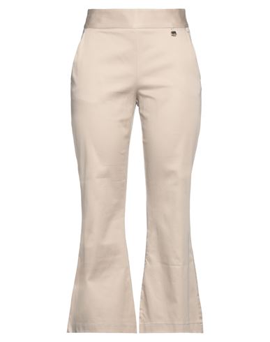 Luckylu Milano Woman Pants Beige Size 2 Cotton, Elastane