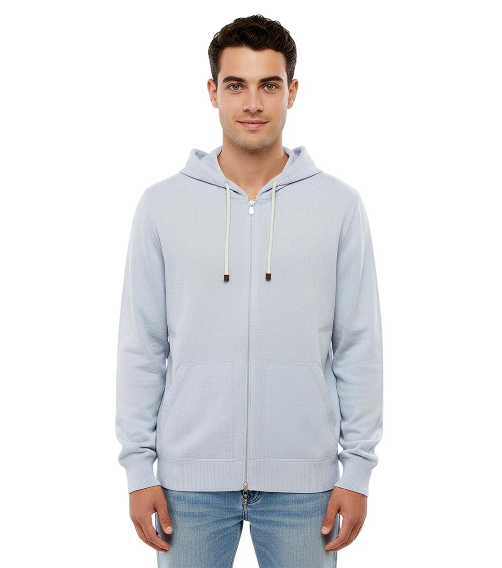 Light Blue Zip Up Hoodie