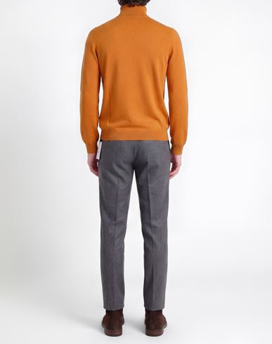 Man Turtleneck Orange Size 36 Virgin Wool, Polyamide