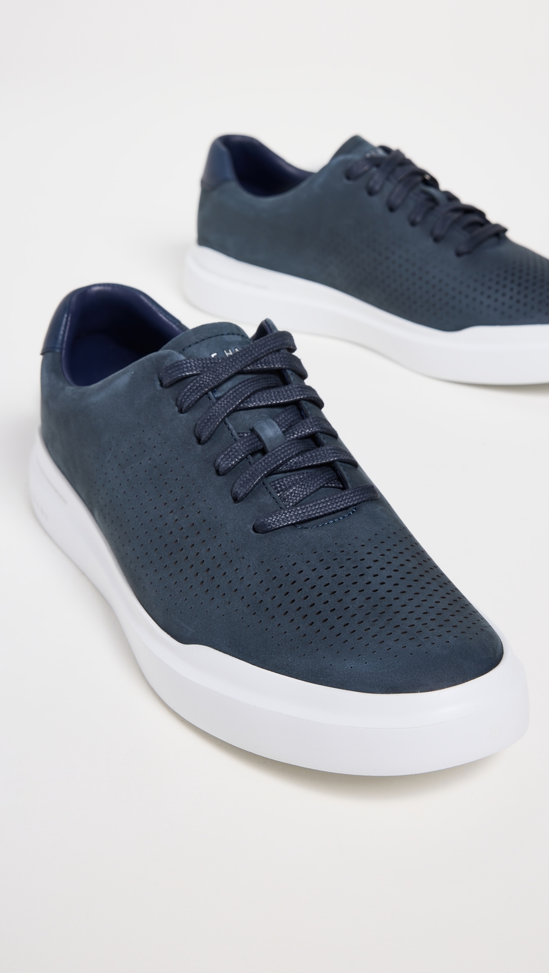 Grandpro Rally Laser Cut Sneakers Navy Ink Nubuck