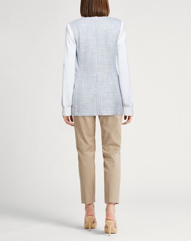 Woman Blazer Sky blue Size 2 Viscose, Wool, Linen