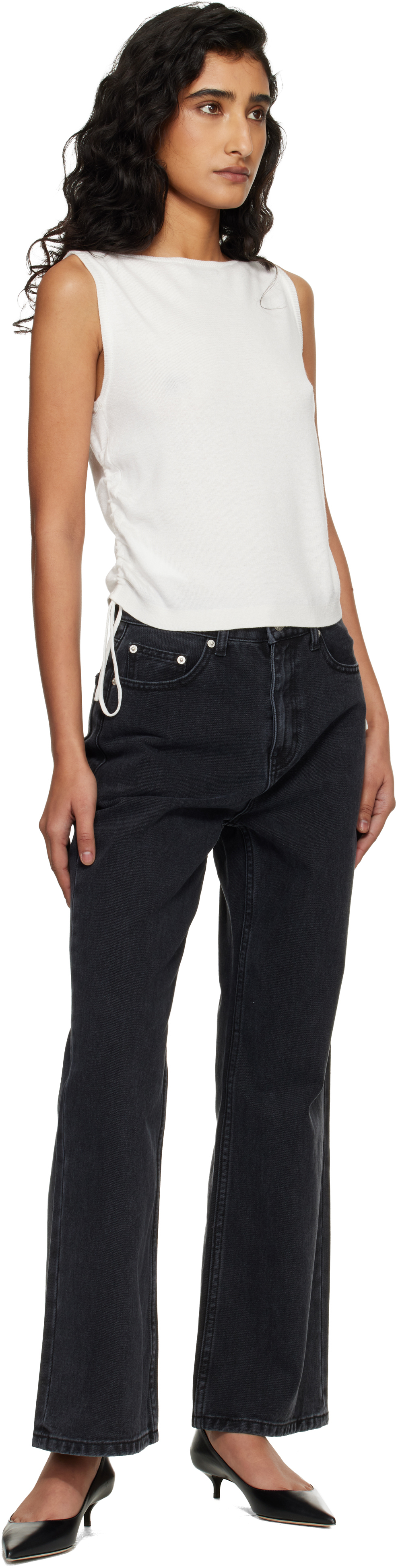 Black Relaxed Flared Jeans