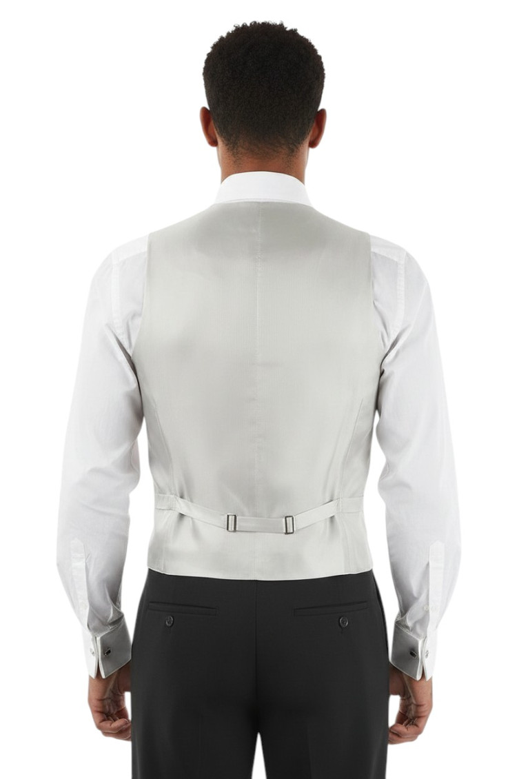 Grey V Neck Waistcoat