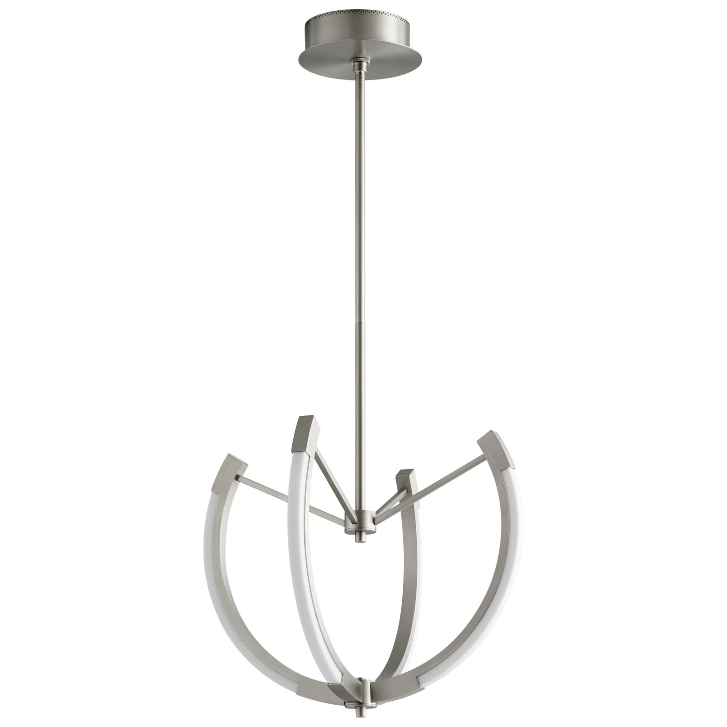 Satin Nickel LED Ceiling Mount from the Utopia Collection