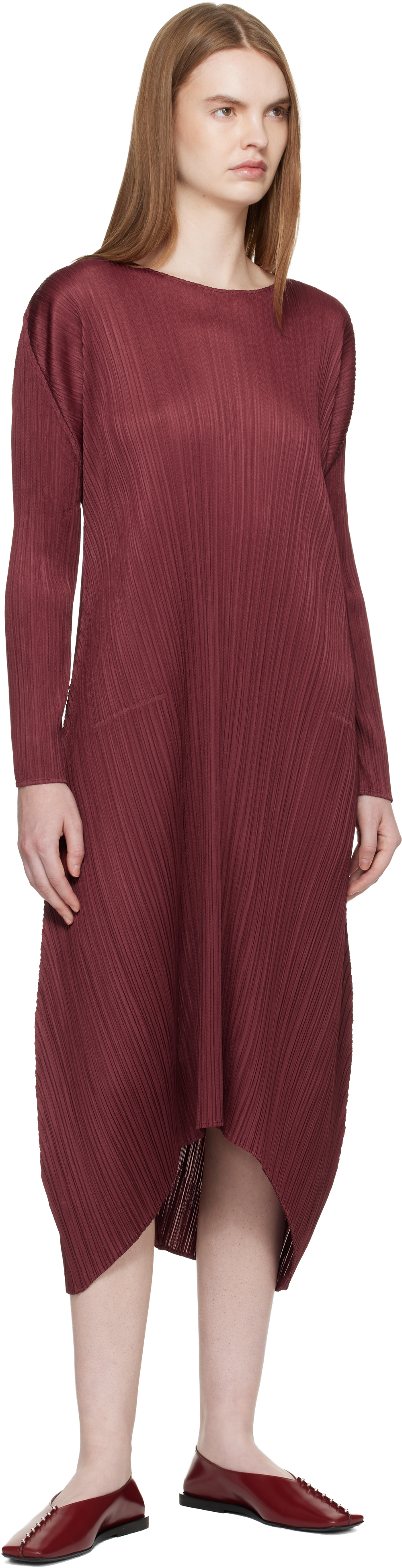 Burgundy Monthly Colors October Midi Dress