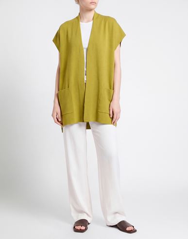 Elena Mirò Woman Cardigan Lime green Size 8 Viscose, Polyester