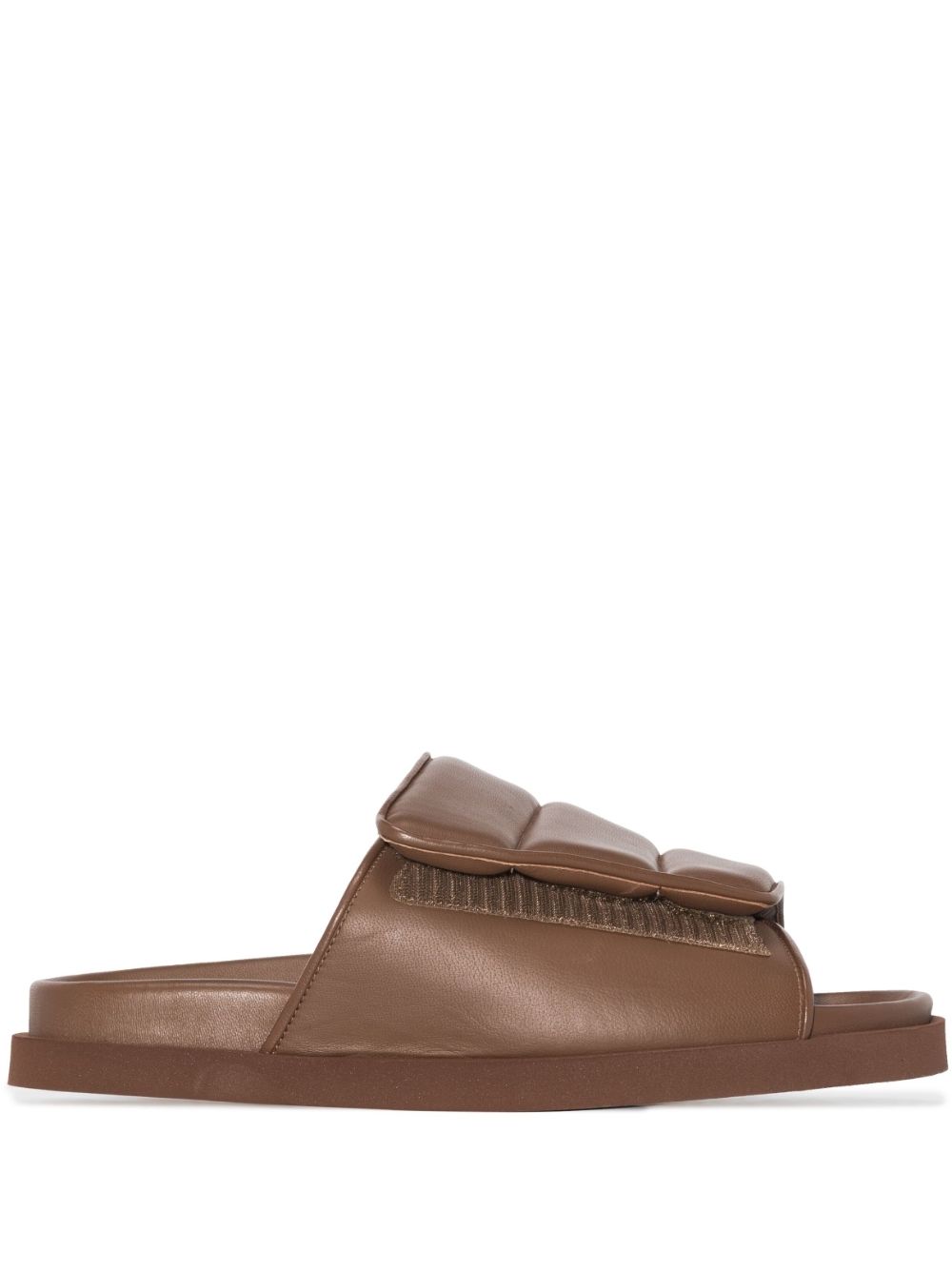 Padded strap slides - Brown