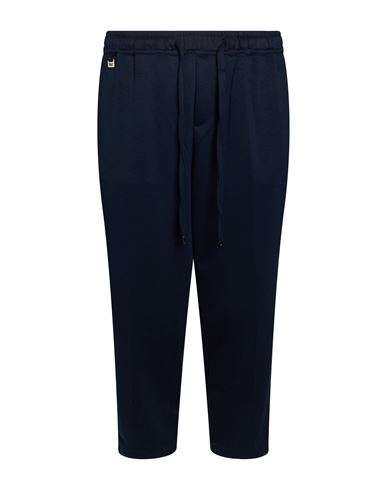 Man Pants Navy Size L Viscose, Polyester, Elastane