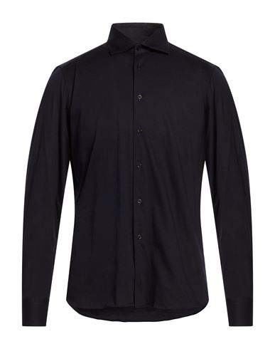 Man Shirt Midnight blue Size 16 Cotton